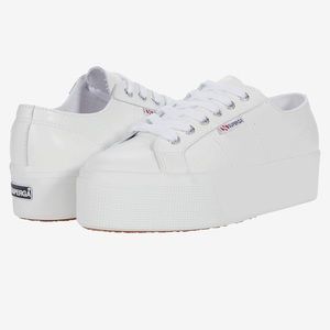 superga nappa white leather